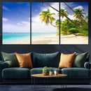 Tropical Beach Canvas Wall Art Print – Palm Trees and White by MyGreatCanvas | Canvas Wall Art Prints | Photo Prints & Wall Decor