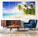 Tropical Beach Canvas Wall Art Print – Palm Trees and White by MyGreatCanvas | Canvas Wall Art Prints | Photo Prints & Wall Decor