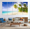 Tropical Beach Canvas Wall Art Print – Palm Trees and White by MyGreatCanvas | Canvas Wall Art Prints | Photo Prints & Wall Decor