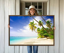 Tropical Beach Canvas Wall Art Print – Palm Trees and White by MyGreatCanvas | Canvas Wall Art Prints | Photo Prints & Wall Decor
