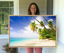 Tropical Beach Canvas Wall Art Print – Palm Trees and White by MyGreatCanvas | Canvas Wall Art Prints | Photo Prints & Wall Decor