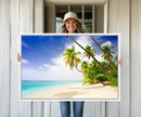 Tropical Beach Canvas Wall Art Print – Palm Trees and White by MyGreatCanvas | Canvas Wall Art Prints | Photo Prints & Wall Decor