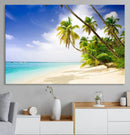 Tropical Beach Canvas Wall Art Print – Palm Trees and White by MyGreatCanvas | Canvas Wall Art Prints | Photo Prints & Wall Decor