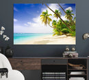 Tropical Beach Canvas Wall Art Print – Palm Trees and White by MyGreatCanvas | Canvas Wall Art Prints | Photo Prints & Wall Decor