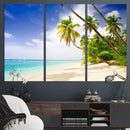 Tropical Beach Canvas Wall Art Print – Palm Trees and White by MyGreatCanvas | Canvas Wall Art Prints | Photo Prints & Wall Decor