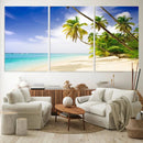Tropical Beach Canvas Wall Art Print – Palm Trees and White by MyGreatCanvas | Canvas Wall Art Prints | Photo Prints & Wall Decor