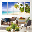 Tropical Beach Canvas Wall Art Print – Palm Trees and White by MyGreatCanvas | Canvas Wall Art Prints | Photo Prints & Wall Decor