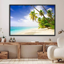 Tropical Beach Canvas Wall Art Print – Palm Trees and White by MyGreatCanvas | Canvas Wall Art Prints | Photo Prints & Wall Decor