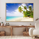 Tropical Beach Canvas Wall Art Print – Palm Trees and White by MyGreatCanvas | Canvas Wall Art Prints | Photo Prints & Wall Decor