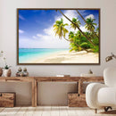 Tropical Beach Canvas Wall Art Print – Palm Trees and White by MyGreatCanvas | Canvas Wall Art Prints | Photo Prints & Wall Decor