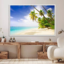 Tropical Beach Canvas Wall Art Print – Palm Trees and White by MyGreatCanvas | Canvas Wall Art Prints | Photo Prints & Wall Decor