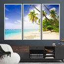 Tropical Beach Canvas Wall Art Print – Palm Trees and White by MyGreatCanvas | Canvas Wall Art Prints | Photo Prints & Wall Decor