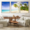 Tropical Beach Canvas Wall Art Print – Palm Trees and White by MyGreatCanvas | Canvas Wall Art Prints | Photo Prints & Wall Decor