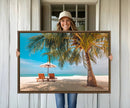 Tropical Beach Wall Art | 3-Panel Large Canvas Print with