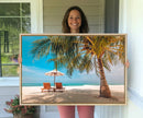 Tropical Beach Wall Art | 3-Panel Large Canvas Print with