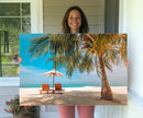 Tropical Beach Wall Art | 3-Panel Large Canvas Print with