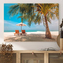 Tropical Beach Wall Art | 3-Panel Large Canvas Print with