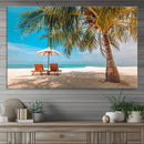 Tropical Beach Wall Art | 3-Panel Large Canvas Print with
