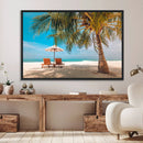 Tropical Beach Wall Art | 3-Panel Large Canvas Print with