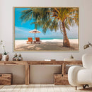 Tropical Beach Wall Art | 3-Panel Large Canvas Print with