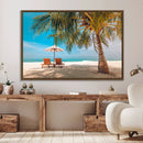 Tropical Beach Wall Art | 3-Panel Large Canvas Print with
