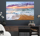 Tropical Beach Waves Art Print Sunset Canvas Print Ocean