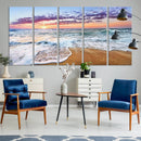 Tropical Beach Waves Art Print Sunset Canvas Print Ocean