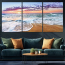 Tropical Beach Waves Art Print Sunset Canvas Print Ocean