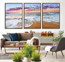 Tropical Beach Waves Art Print Sunset Canvas Print Ocean