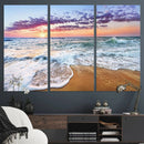 Tropical Beach Waves Art Print Sunset Canvas Print Ocean