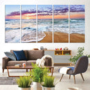 Tropical Beach Waves Art Print Sunset Canvas Print Ocean