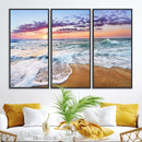 Tropical Beach Waves Art Print Sunset Canvas Print Ocean