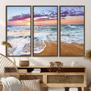 Tropical Beach Waves Art Print Sunset Canvas Print Ocean