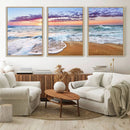 Tropical Beach Waves Art Print Sunset Canvas Print Ocean