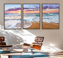 Tropical Beach Waves Art Print Sunset Canvas Print Ocean