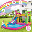 Inflatable Bounce Castle with Long Water Slide and 735W Blower by LJGDeals