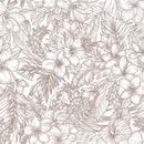 Elysian Hand-Drawn Tropical Wallpaper