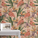 Pink Flamingo Pattern Wallpaper
