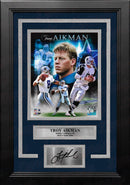 Troy Aikman Dallas Cowboys 8" x 10" Framed Football Collage Photo with Engraved Autograph by Dynasty Sports & Framing