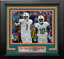 Tua Tagovailoa & Tyreek Hill Miami Dolphins 8" x 10" Framed Football Photo by Dynasty Sports & Framing