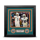 Tyreek Hill with Tua Miami Dolphins Autographed 8" x 10" Framed Football Photo by Dynasty Sports & Framing