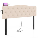Tufted Upholstered Head Board for Queen and Full Size Bed with 2 AC Outlets by LJGDeals