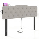 Tufted Upholstered Head Board for Queen and Full Size Bed with 2 AC Outlets by LJGDeals