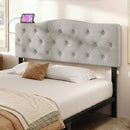 Tufted Upholstered Head Board for Queen and Full Size Bed with 2 AC Outlets by LJGDeals
