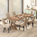 Tufted Wingback Upholstered Dining Chairs Set of 2-Light Brown by DirectDeals