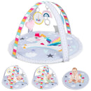 Baby Play Gym Mat 7-in-1 Tummy Time Activity Mat with 5 Detachable Toys-Multicolor by LJGDeals