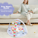 Baby Play Gym Mat 7-in-1 Tummy Time Activity Mat with 5 Detachable Toys-Multicolor by LJGDeals