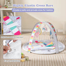 Baby Play Gym Mat 7-in-1 Tummy Time Activity Mat with 5 Detachable Toys-Multicolor by LJGDeals