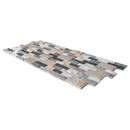 Tundra Gray Mix Ledger 3D Panel 6"x24" Split-face Natural Marble Wall Tile