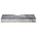 Tundra Grey Marble Vessel Sink 18x40 Inch Rectangular Bathroom
